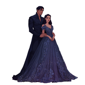 Fantasy Couple Illustration V2 Vinyl Car Decal Sticker – Waterproof & UV-Resistant 3.4133333333333336"