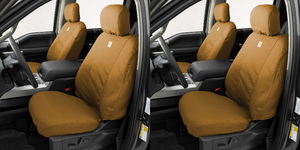 2x 2021-2022 Ford F-150 Seat Cover | Carhartt SeatSaver | Custom Fit, 40/20/40 Bench, Duck Weave, Brown 2x 2021-2022 Ford F-150 Seat Cover | Carhartt SeatSaver | Custom Fit, 40/20/40 Bench, Duck Weave, Brown