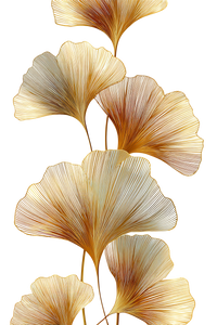 Golden Ginkgo Leaf V5 Vinyl Car Decal Sticker – Waterproof & UV-Resistant 4.4
