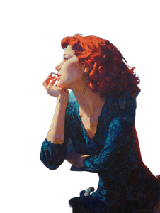 Parisian Cafe Woman V2 Vinyl Car Decal Sticker – Waterproof & UV-Resistant 8.213333333333333"