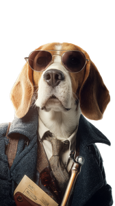 Detective Beagle Selfie Vinyl Car Decal Sticker – Waterproof & UV-Resistant 4.8533333333333335"