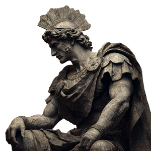 Stylized Roman Statue Vinyl Car Decal Sticker – Waterproof & UV-Resistant 6.826666666666667"