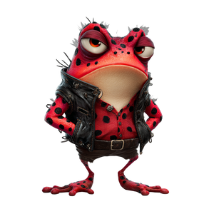 Sassy Polka-Dot Frog Vinyl Car Decal Sticker – Waterproof & UV-Resistant 6.826666666666667"