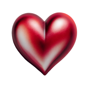 Red Airbrushed Heart Vinyl Car Decal Sticker – Waterproof & UV-Resistant 3.4133333333333336"