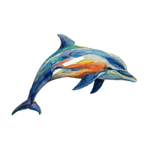 Abstract Colored Dolphin Vinyl Car Decal Sticker – Waterproof & UV-Resistant 3.4133333333333336"