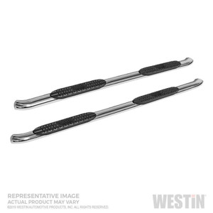 Upgrade Your Ride | Westin Automotive Pro Traxx 4'' Oval Bent Nerf Bar | Stainless Steel | Mounting Kit Included
