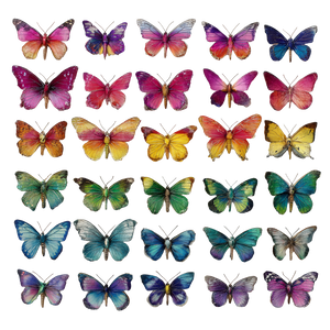 Butterfly Rainbow Vinyl Car Decal Sticker – Waterproof & UV-Resistant 3.4133333333333336"