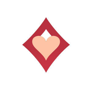 Rhombus Heart Vector Vinyl Car Decal Sticker – Waterproof & UV-Resistant 3.4133333333333336"