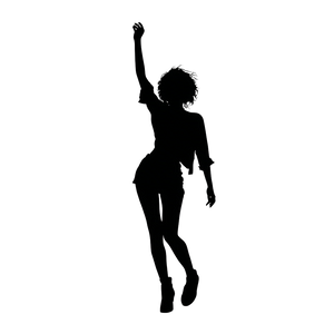 Dancing Silhouette Woman V2 Vinyl Car Decal Sticker – Waterproof & UV-Resistant 3.4133333333333336"