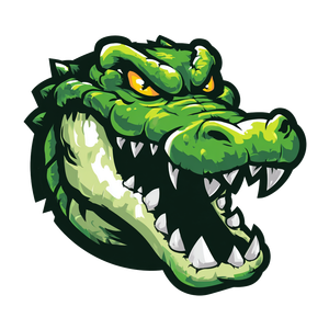 Gator Mascot Logo Vinyl Car Decal Sticker – Waterproof & UV-Resistant 6.826666666666667"