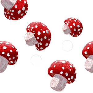 Red Polka-Dot Mushroom Vinyl Car Decal Sticker – Waterproof & UV-Resistant 6.826666666666667"