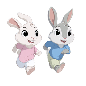 Bunnies Racing Vinyl Car Decal Sticker – Waterproof & UV-Resistant 3.4133333333333336"