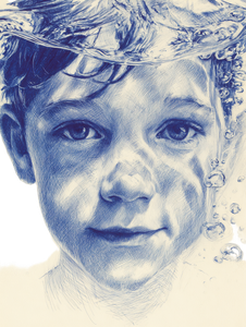 Child In Water Vinyl Car Decal Sticker – Waterproof & UV-Resistant 4.1066666666666665"