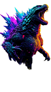 Glitch Godzilla Poster Vinyl Car Decal Sticker – Waterproof & UV-Resistant 4.8533333333333335"