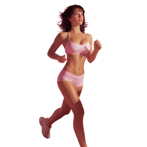 Woman On Treadmill V10 Vinyl Car Decal Sticker – Waterproof & UV-Resistant 6.826666666666667"