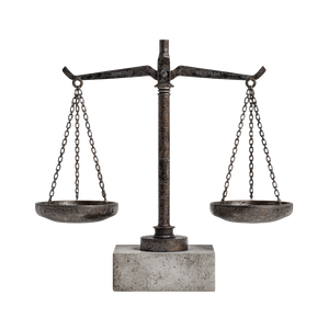 Aged Metal Balance Scale Vinyl Car Decal Sticker – Waterproof & UV-Resistant 3.4133333333333336"