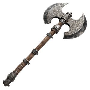 Double-Headed Greataxe Vinyl Car Decal Sticker – Waterproof & UV-Resistant 3.4133333333333336"