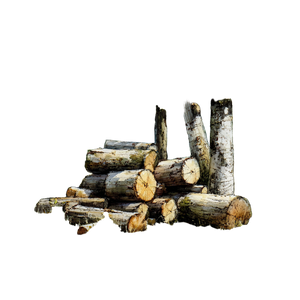 Stacked Logs Lawn Vinyl Car Decal Sticker – Waterproof & UV-Resistant 3.4133333333333336"