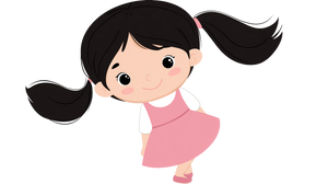 Cartoon Girl Sticker Vinyl Car Decal Sticker – Waterproof & UV-Resistant 2.72"