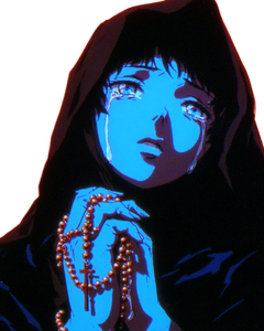 Praying Priestess Anime Vinyl Car Decal Sticker – Waterproof & UV-Resistant 4.0"