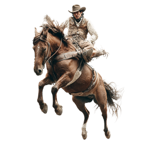 Cowboy On Horse V63 Vinyl Car Decal Sticker – Waterproof & UV-Resistant 6.826666666666667"