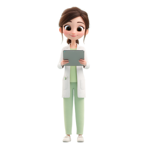 Asian Doctor Smiling V3 Vinyl Car Decal Sticker – Waterproof & UV-Resistant 3.4133333333333336"