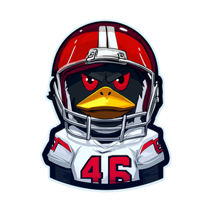 Football Duck Touchdown Vinyl Car Decal Sticker – Waterproof & UV-Resistant 3.4133333333333336"