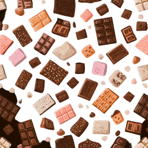 Chocolate Pattern Vinyl Car Decal Sticker – Waterproof & UV-Resistant 3.4133333333333336"