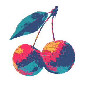 Disco Ball Cherries V9 Vinyl Car Decal Sticker – Waterproof & UV-Resistant 6.826666666666667"