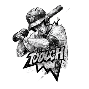 Tough At Bat Vinyl Car Decal Sticker – Waterproof & UV-Resistant 3.4133333333333336"