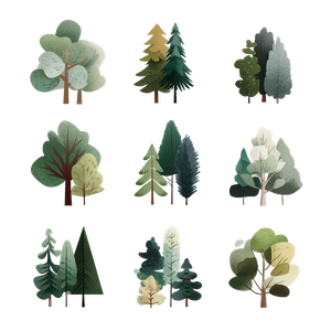 Tree Illustrations Vinyl Car Decal Sticker – Waterproof & UV-Resistant 6.826666666666667"