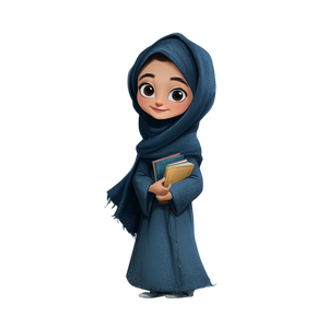 Curious Muslim Girl Vinyl Car Decal Sticker – Waterproof & UV-Resistant 3.4133333333333336"
