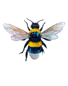 Happy Bee Painting Vinyl Car Decal Sticker – Waterproof & UV-Resistant 4.1066666666666665"