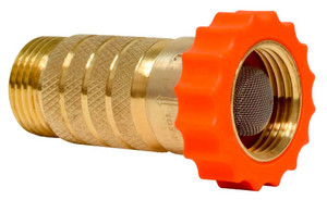 Protect RV Plumbing | Valterra Brass Pressure Regulator | Regulates to 50-55 PSI, High Flow, 3/4 inch Inlet, 1/2 inch Outlet