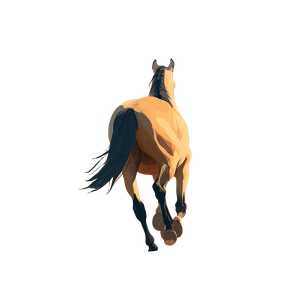 Running Horse Illustration Vinyl Car Decal Sticker – Waterproof & UV-Resistant 3.4133333333333336"