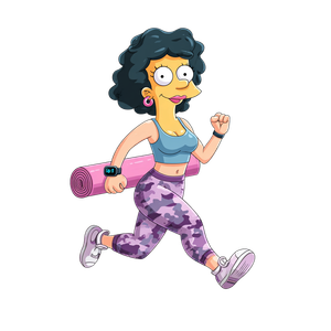 Cartoon Girl Running V2 Vinyl Car Decal Sticker – Waterproof & UV-Resistant 3.4133333333333336"