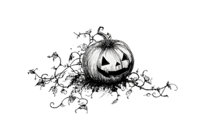 Diagonal Pumpkin Illustration Vinyl Car Decal Sticker – Waterproof & UV-Resistant 2.986666666666667"