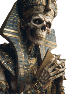 Zombie Pharaoh Holding Pyramid Vinyl Car Decal Sticker – Waterproof & UV-Resistant 4.266666666666667"