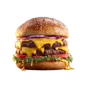 Juicy Burger Closeup Vinyl Car Decal Sticker – Waterproof & UV-Resistant 3.4133333333333336"