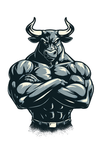 Angry Bull Bodybuilder Vinyl Car Decal Sticker – Waterproof & UV-Resistant 8.96"