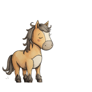 Cartoon Girl Horse Vinyl Car Decal Sticker – Waterproof & UV-Resistant 6.826666666666667"