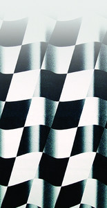 Durable Checkered Flag RV Awning Fabric | 14FT 2IN Length | Brightly Colored Vinyl | With White Weatherguard | Premium Construction