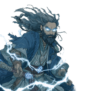 Half-Elf Storm Cleric Vinyl Car Decal Sticker – Waterproof & UV-Resistant 6.826666666666667"