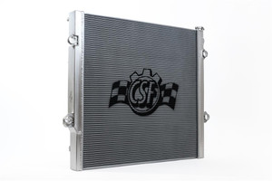 CSF Smooth Satin Aluminum Radiator | Two Row, OEM Spec, High Perf, Leak Tested