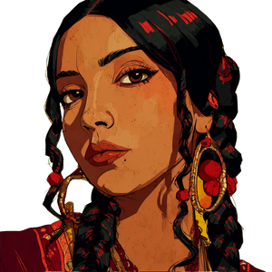 Chicana Woman Face Vinyl Car Decal Sticker – Waterproof & UV-Resistant 3.4133333333333336"
