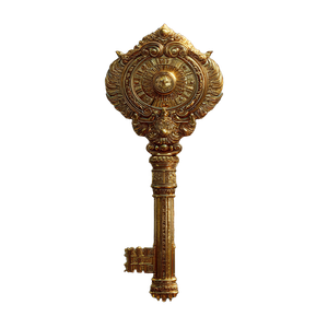 Celestial Golden Key V2 Vinyl Car Decal Sticker – Waterproof & UV-Resistant 3.4133333333333336"
