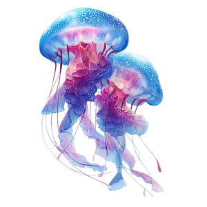 Watercolor Jellyfish Vinyl Car Decal Sticker – Waterproof & UV-Resistant 3.4133333333333336"