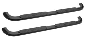 Upgrade your ride with Westin Nerf Bar | Fits 2015-2023 Ford F-250, F-350, F-150 | 4 Inch Oval Bent, Black Steel, Rocker Panel Mount