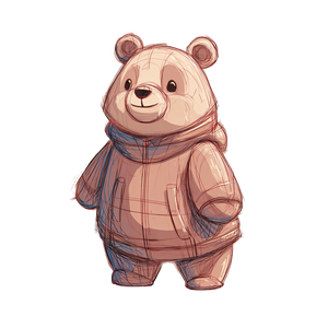 Cute Little Bear V3 Vinyl Car Decal Sticker – Waterproof & UV-Resistant 3.4133333333333336"