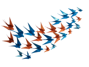 Origami Swallow Sculpture Vinyl Car Decal Sticker – Waterproof & UV-Resistant 6.1866666666666665"